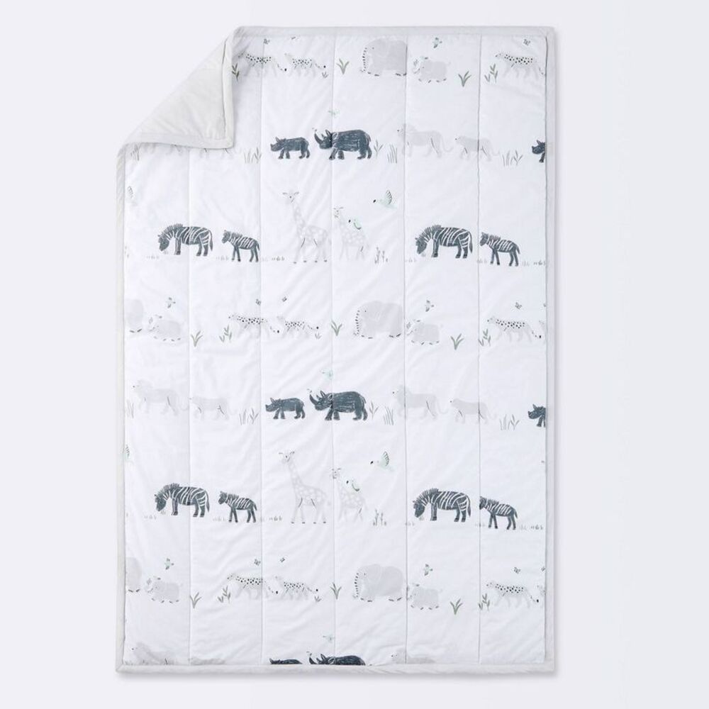 Cloud Island Crib Bed Linen Bedding Set Two by Two 100% Cotton Quilt Animals 4pc